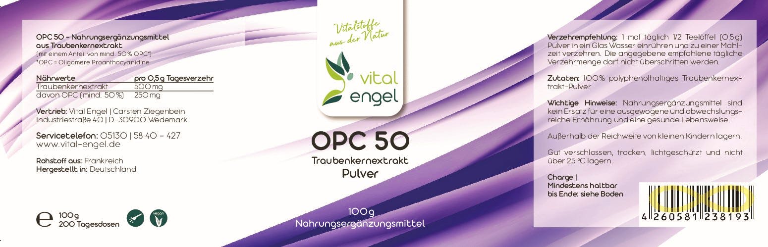 OPC 50 Pulver (100g lose) - Vital Engel